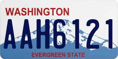 WA license plate AAH6121