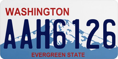WA license plate AAH6126