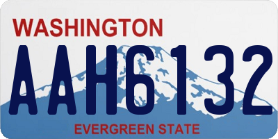 WA license plate AAH6132