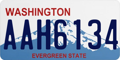 WA license plate AAH6134