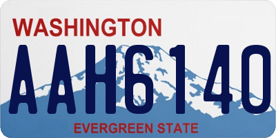 WA license plate AAH6140