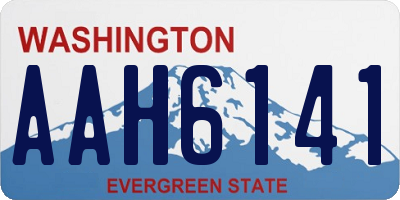 WA license plate AAH6141