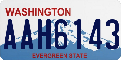 WA license plate AAH6143