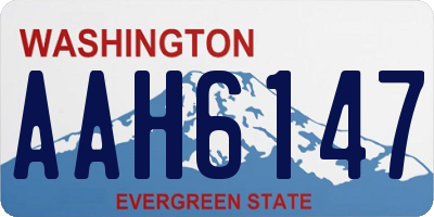 WA license plate AAH6147