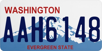 WA license plate AAH6148