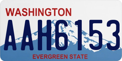 WA license plate AAH6153