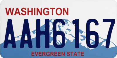 WA license plate AAH6167