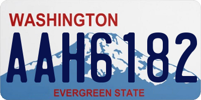WA license plate AAH6182