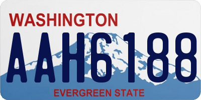WA license plate AAH6188