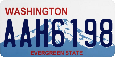 WA license plate AAH6198