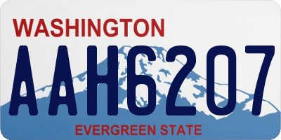 WA license plate AAH6207