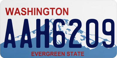 WA license plate AAH6209