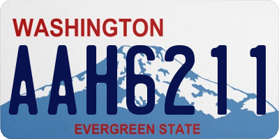 WA license plate AAH6211