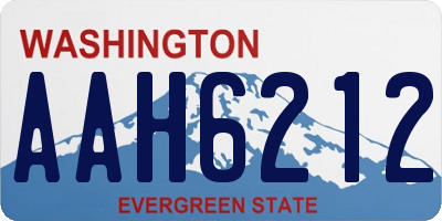 WA license plate AAH6212