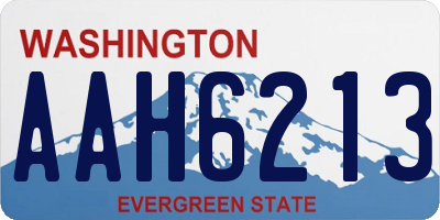 WA license plate AAH6213