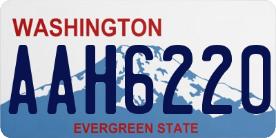 WA license plate AAH6220