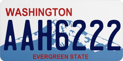 WA license plate AAH6222