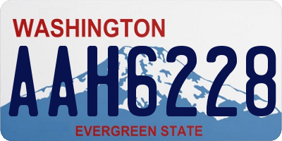 WA license plate AAH6228