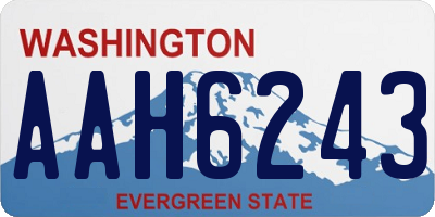 WA license plate AAH6243