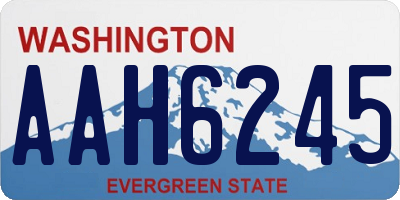 WA license plate AAH6245