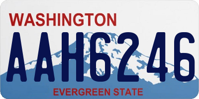 WA license plate AAH6246