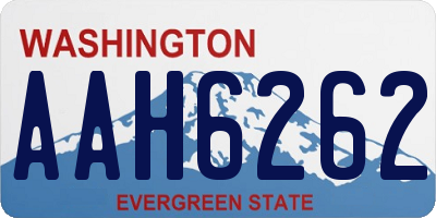 WA license plate AAH6262