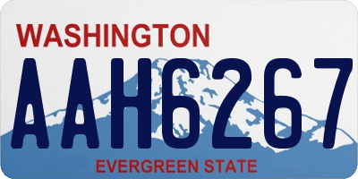 WA license plate AAH6267