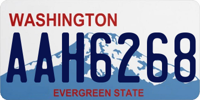 WA license plate AAH6268