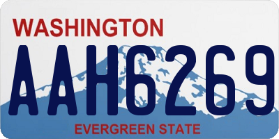 WA license plate AAH6269