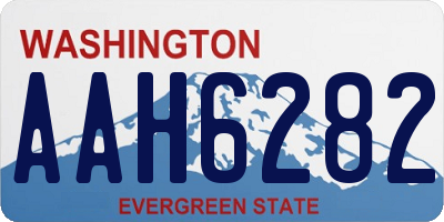 WA license plate AAH6282