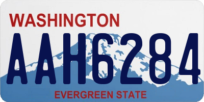 WA license plate AAH6284