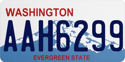 WA license plate AAH6299