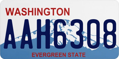 WA license plate AAH6308