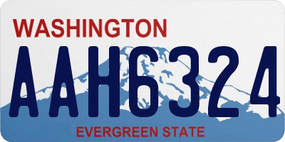 WA license plate AAH6324