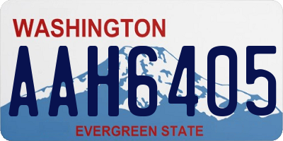 WA license plate AAH6405