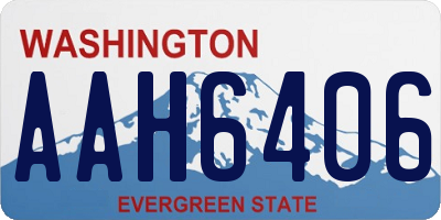 WA license plate AAH6406