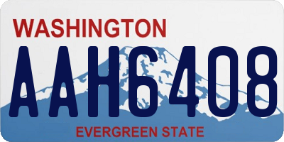 WA license plate AAH6408