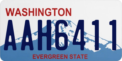 WA license plate AAH6411