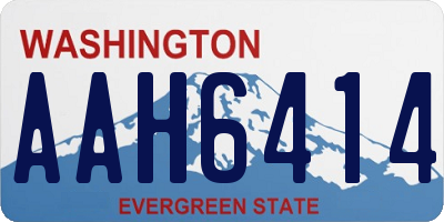 WA license plate AAH6414