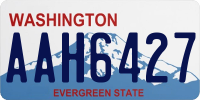 WA license plate AAH6427