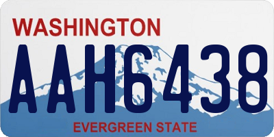 WA license plate AAH6438