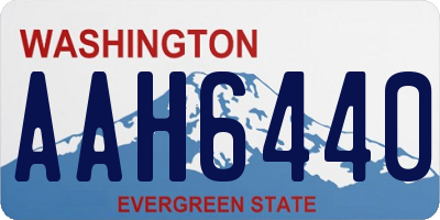 WA license plate AAH6440