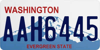 WA license plate AAH6445