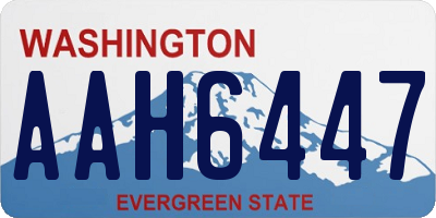 WA license plate AAH6447