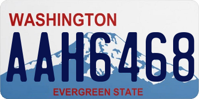 WA license plate AAH6468