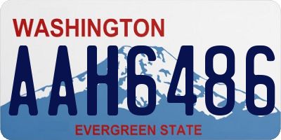 WA license plate AAH6486