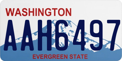 WA license plate AAH6497