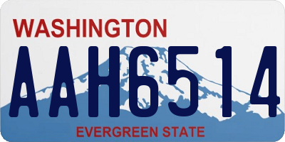 WA license plate AAH6514