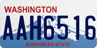 WA license plate AAH6516