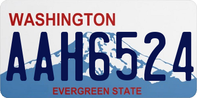 WA license plate AAH6524
